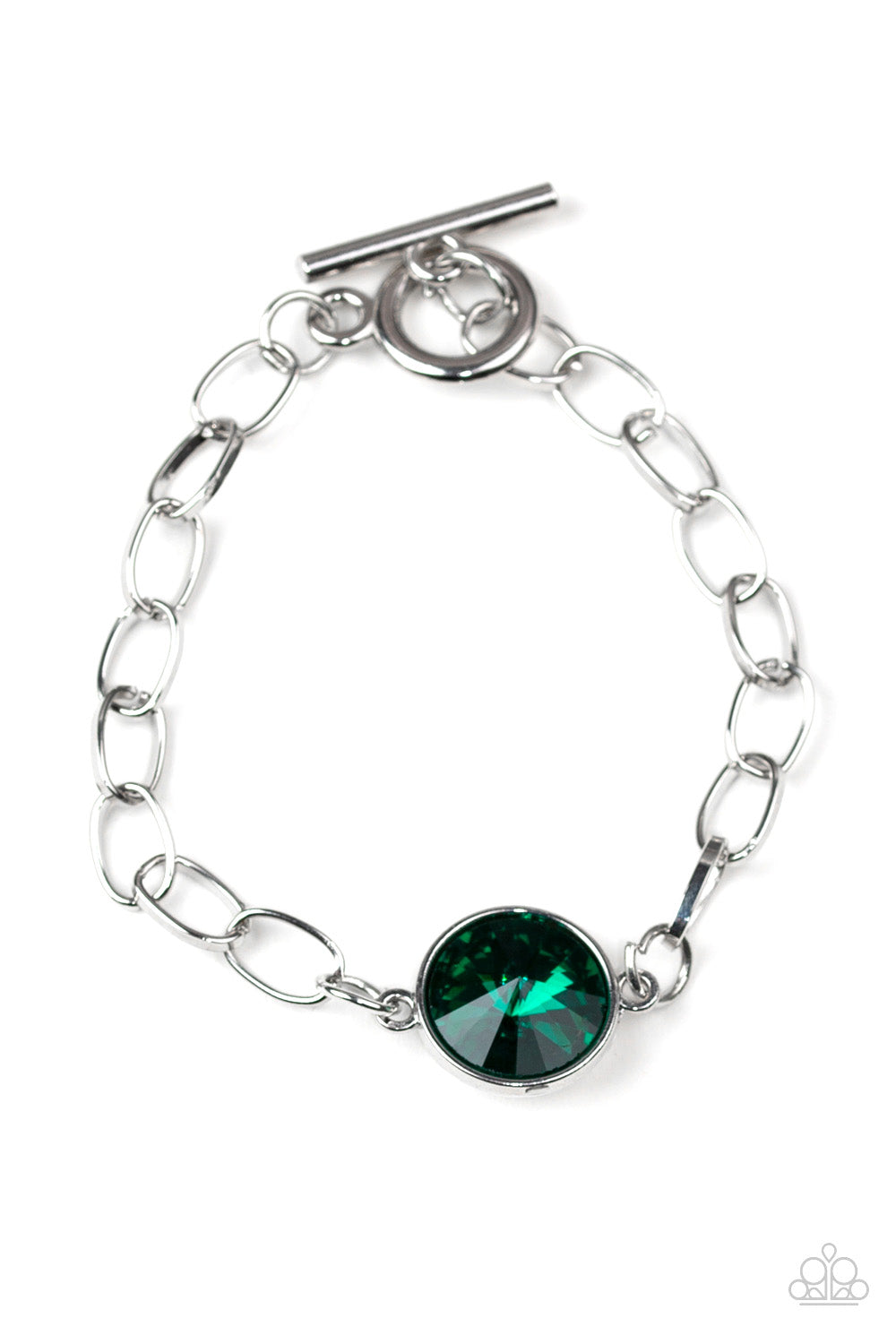 Paparazzi  Accessories All Aglitter - Green Bracelet(Sold as Set)