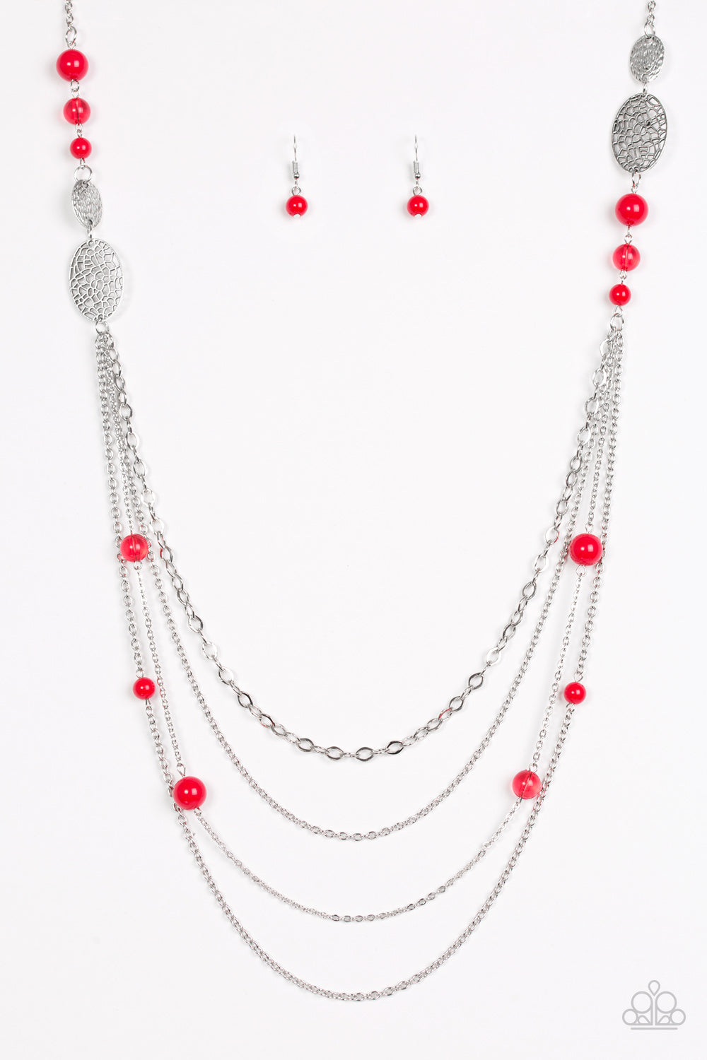 Paparazzi The SUMMERTIME Of Your Life! - Red Long Necklace