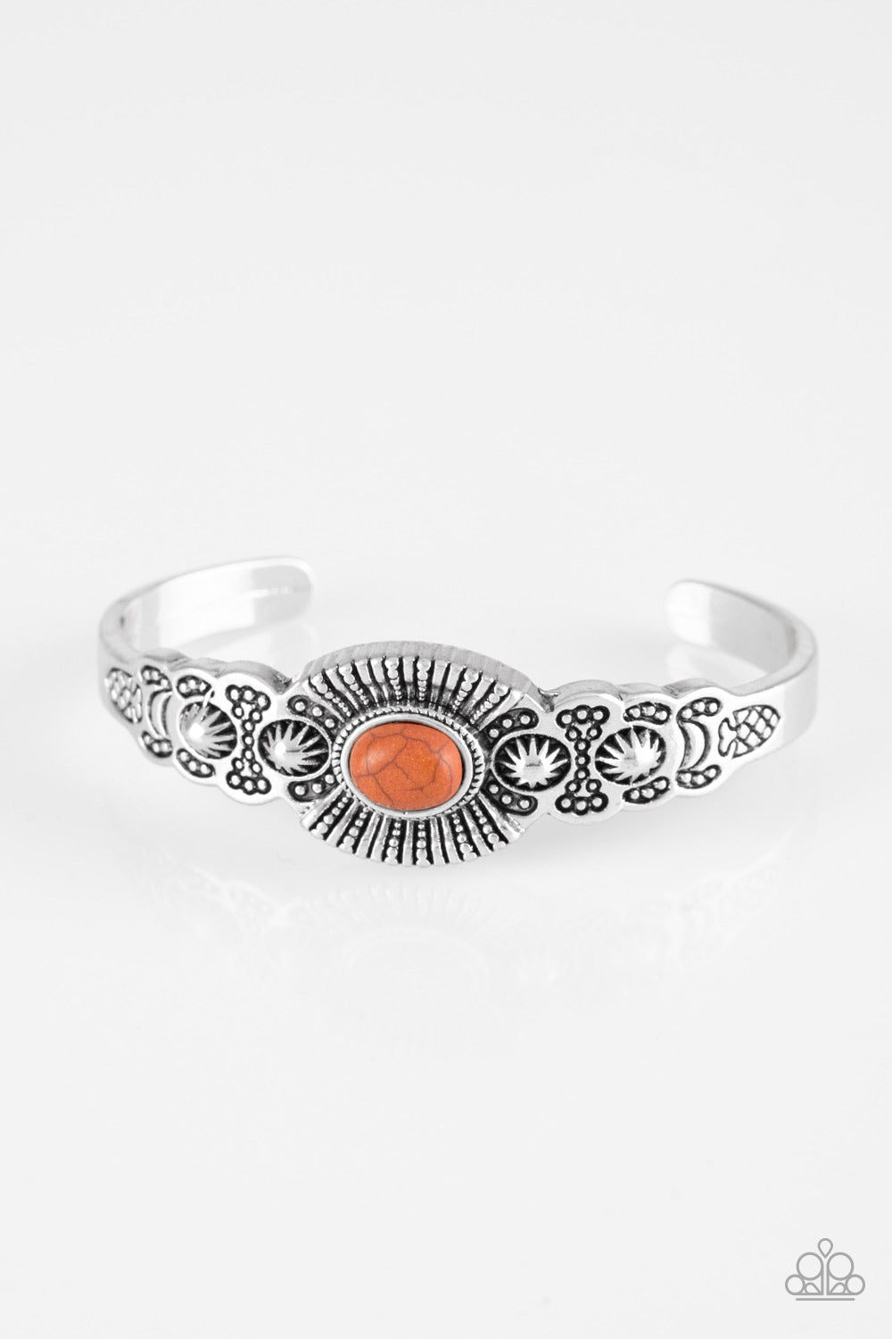 Paparazzi Wide Open Mesas - Orange Cuff Bracelet