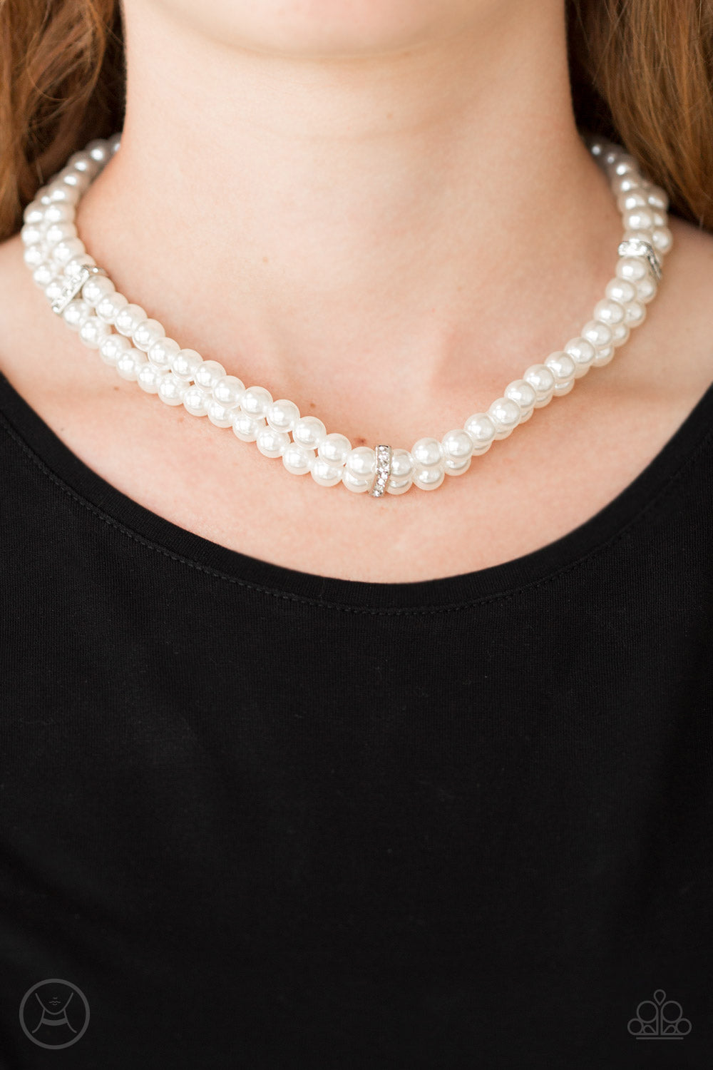 Paparazzi  Accessories Put On Your Party Dress - White Pearl Necklace