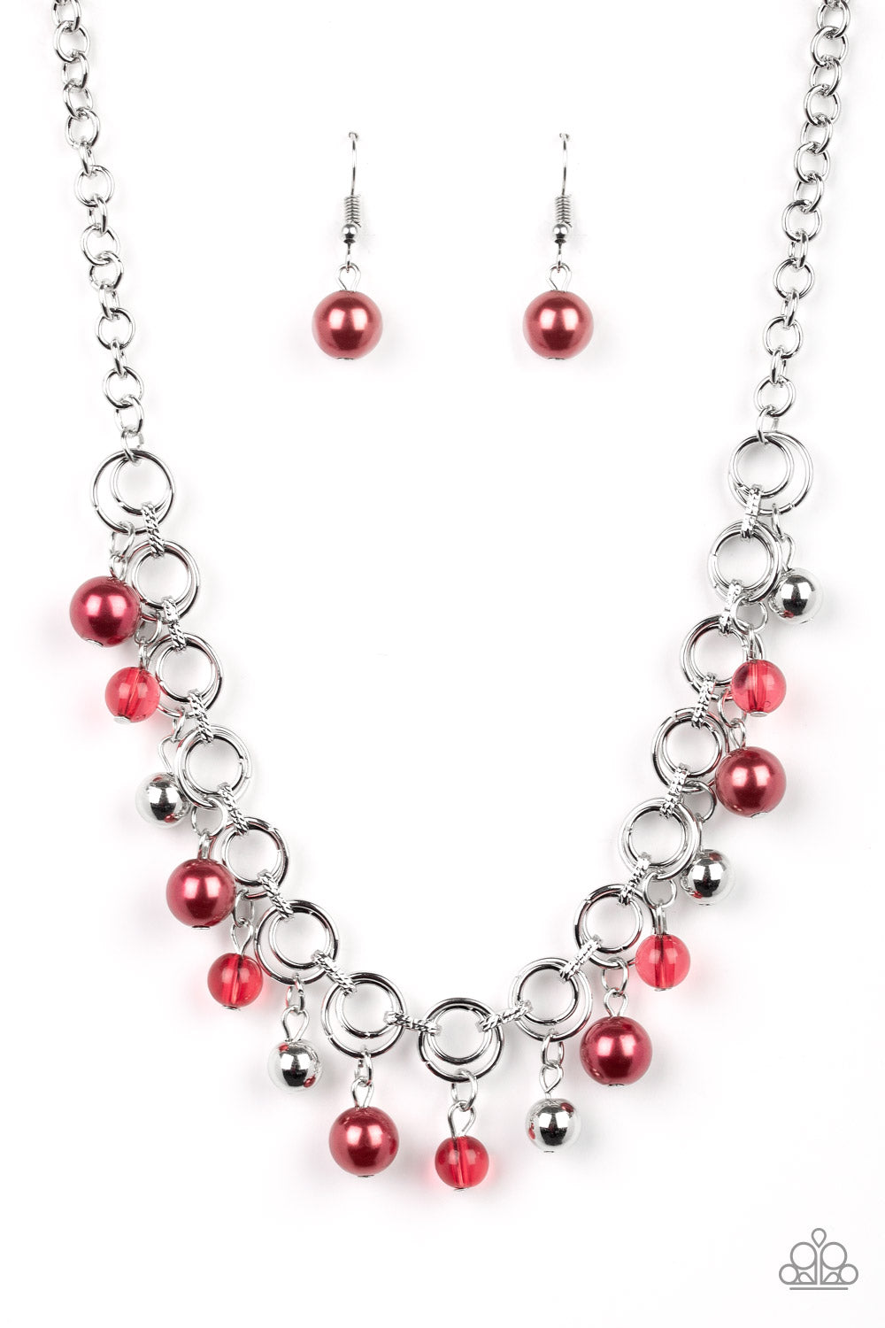 Paparazzi Accessories Fiercely Fancy - Red Necklace(Matching Bracelet available)