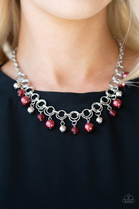 Paparazzi Accessories Fiercely Fancy - Red Necklace(Matching Bracelet available)