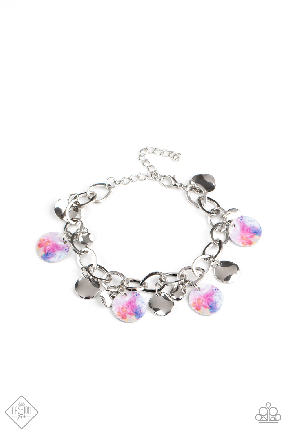 Paparazzi Accessories  Teasingly Tie Dye - Multi Trendy Bracelet(Necklace Available)SET