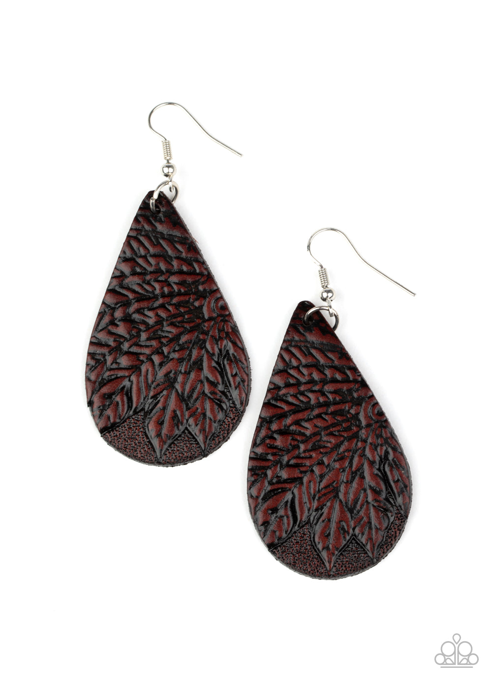 Paparazzi  Accessories: Everyone Remain PALM! - Brown Fish Hook Earring