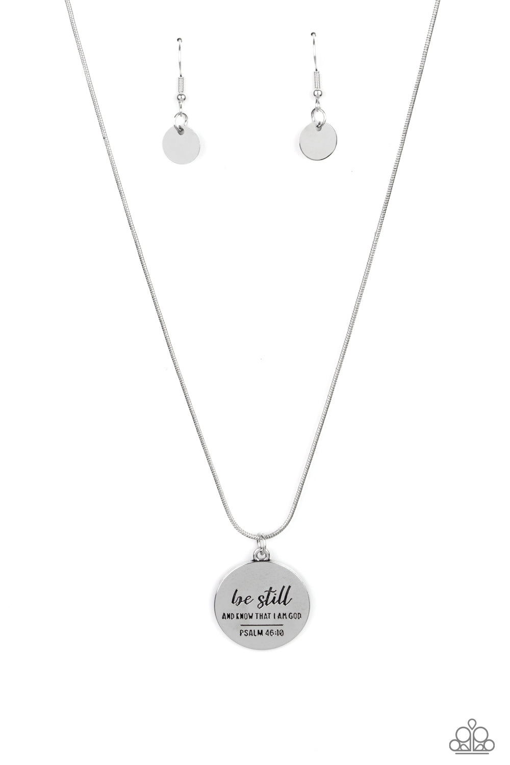 Paparazzi Accessories Be Still - Inspirational  Silver Short Necklace