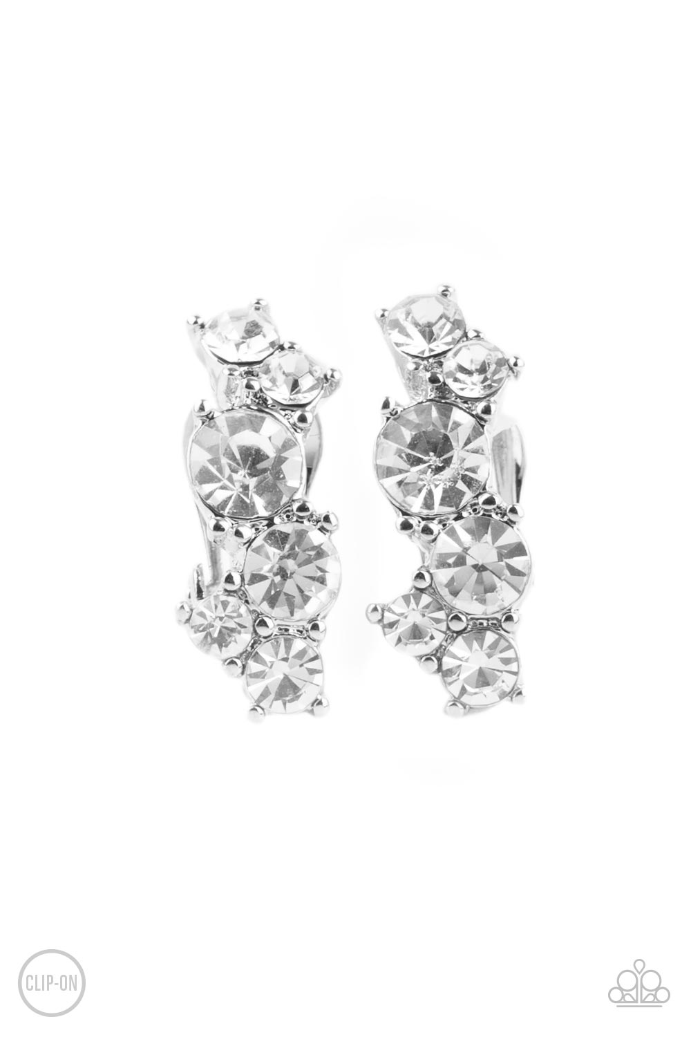 Paparazzi Accessories Cosmic Celebration - White Clip On Earring