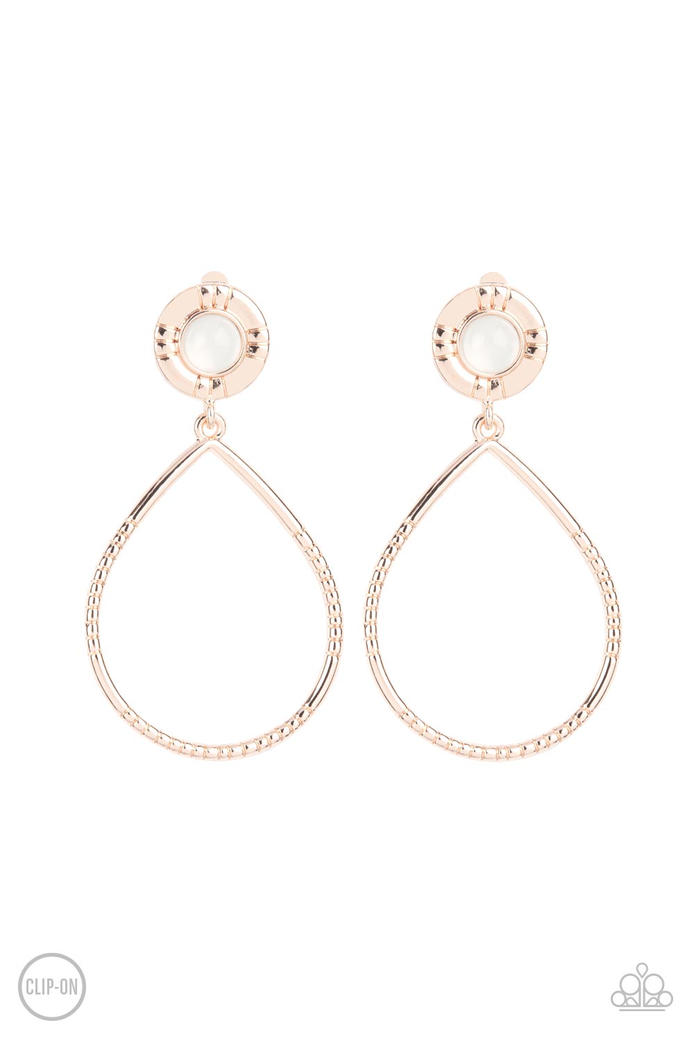 Paparazzi Fairytale Finish - Rose Gold Clip-On Earring