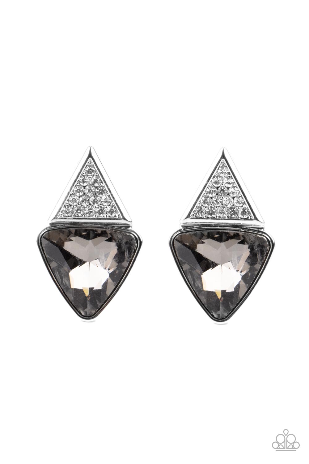 Paparazi Accessories Risky Razzle - Silver Post Earring