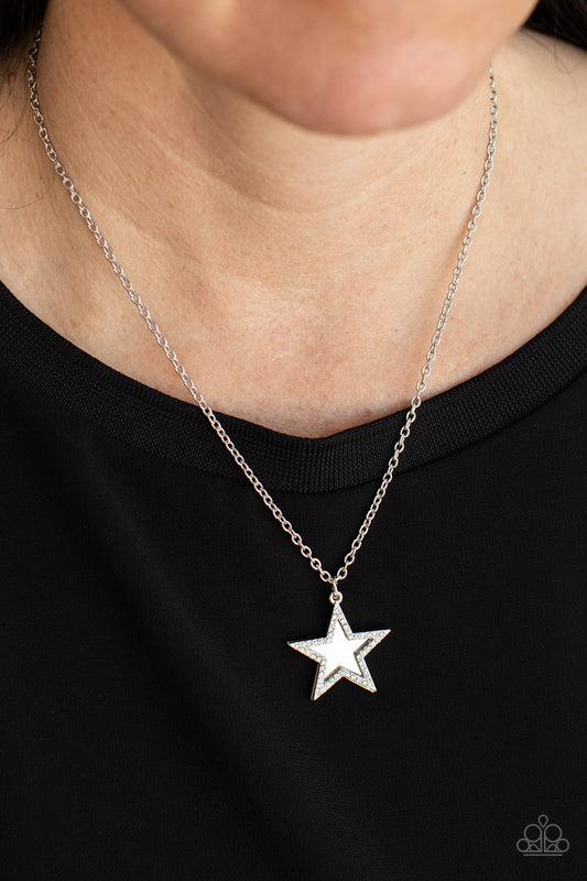 Paparazzi Accessories American Anthem - White Patriotic Star Necklace