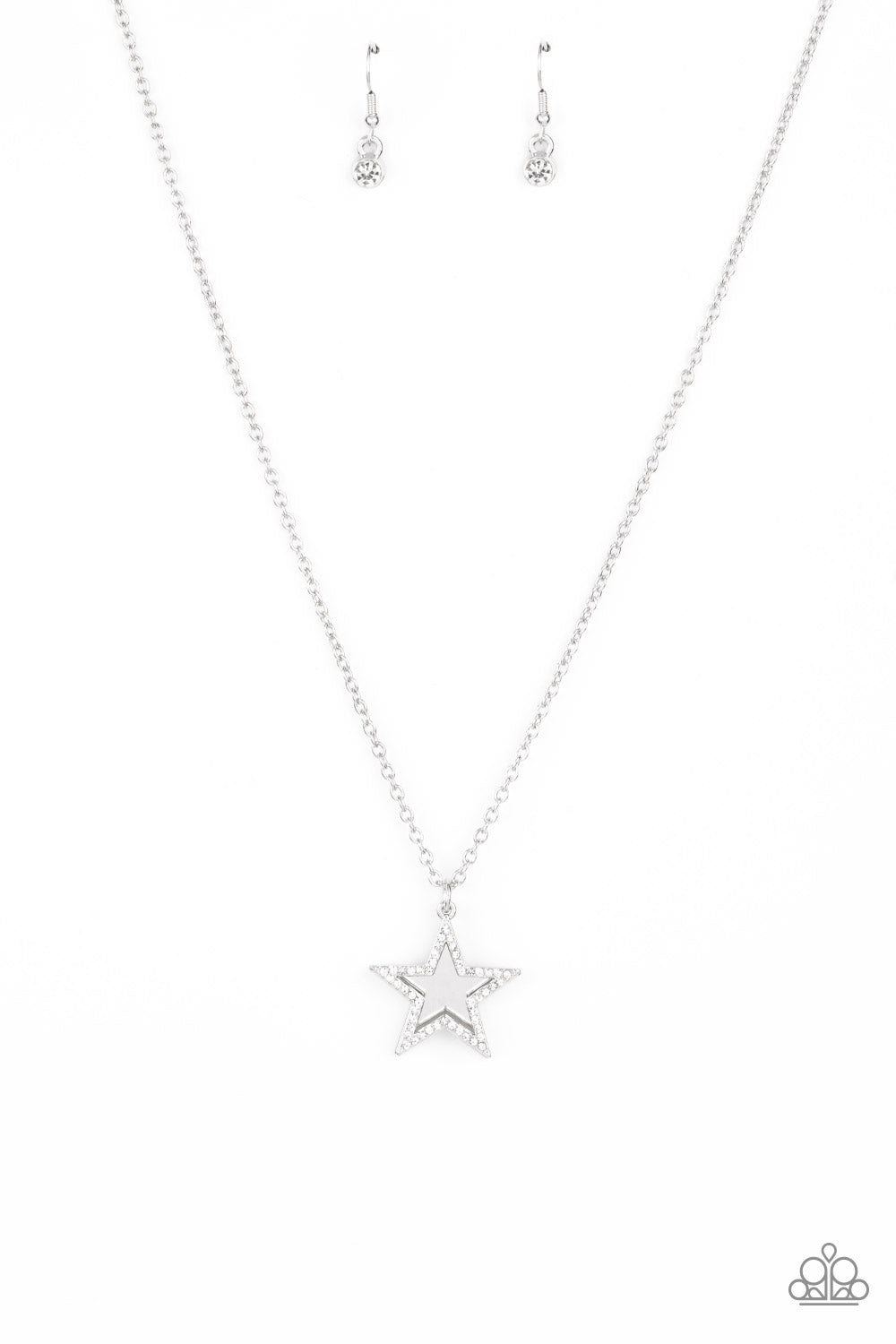 Paparazzi Accessories American Anthem - White Patriotic Star Necklace