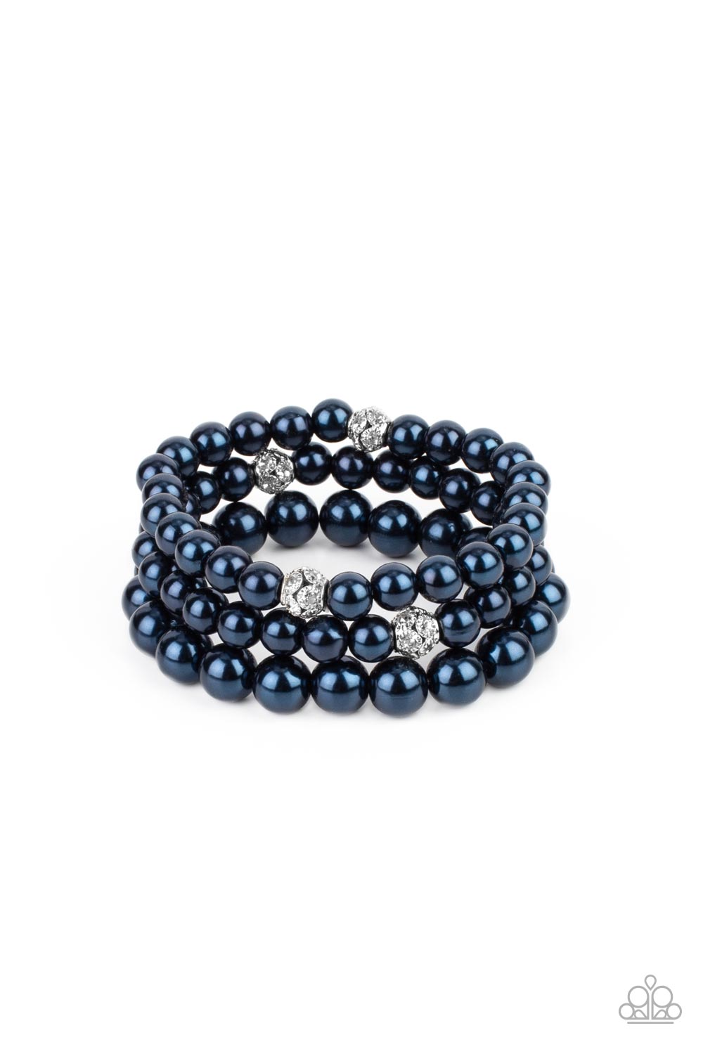 Paparazzi Here Comes The Heiress - Blue Beaded Stretchy Bracelet