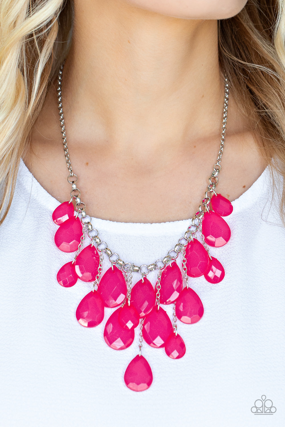 Paparazzi  Accessories Front Row Flamboyance - Pink Necklace