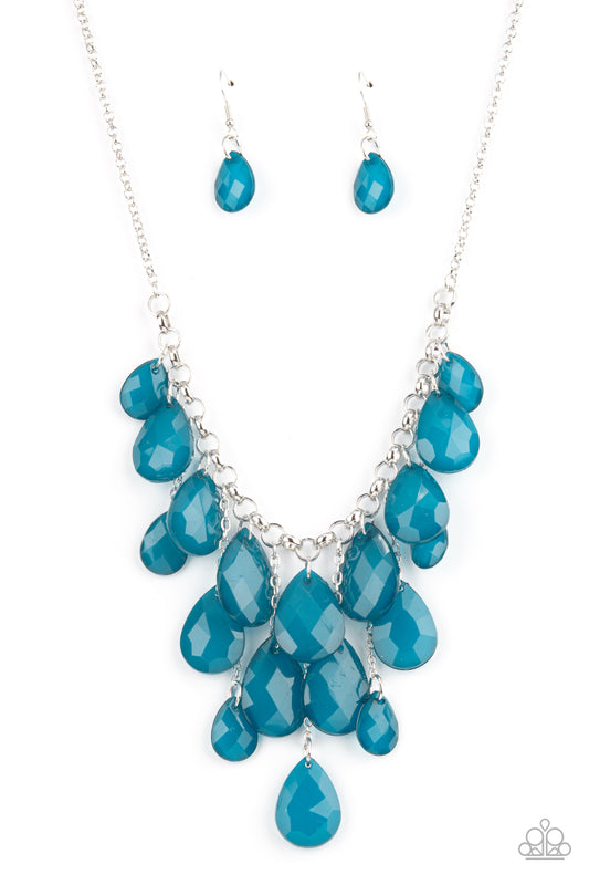 Paparazzi Front Row Flamboyance - Blue Necklace