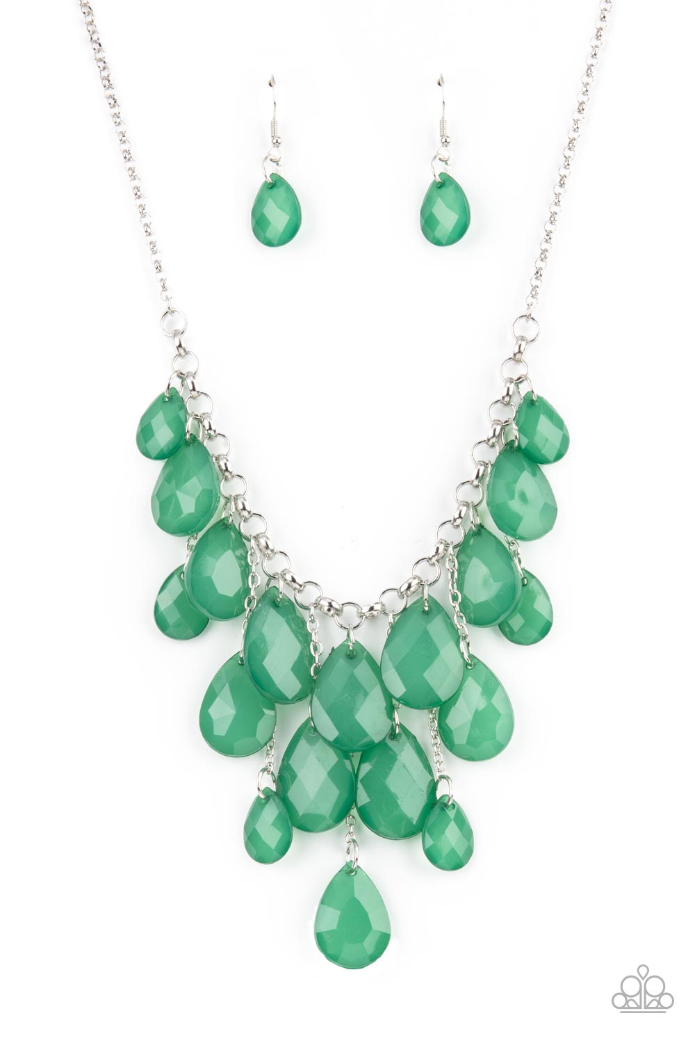 Paparaxzi Front Row Flamboyance - Green Necklace