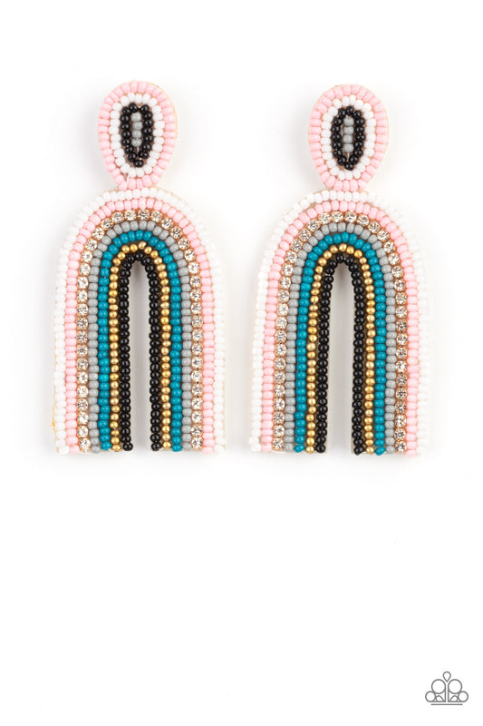 Paparazzi Rainbow Remedy - Multi Seedbead Post Earring