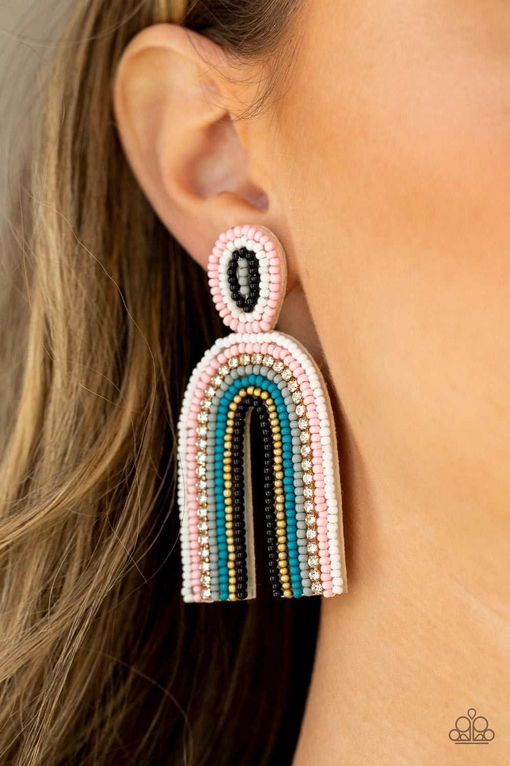 Paparazzi Rainbow Remedy - Multi Seedbead Post Earring