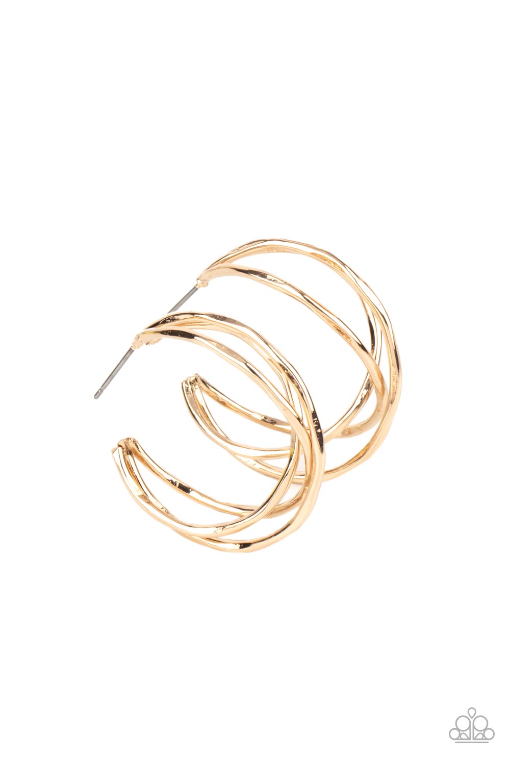 Paparazzi Accessories City Contour - Gold Hoop Earring