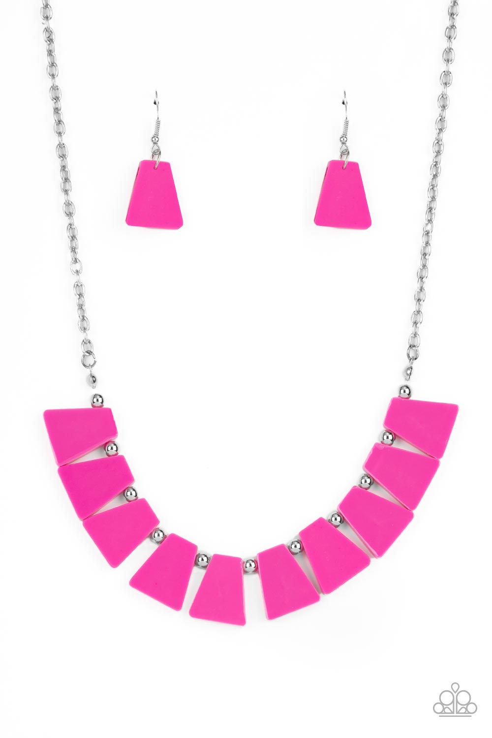 Paparazzi Vivaciously Versatile - Pink Acrylic  Necklace