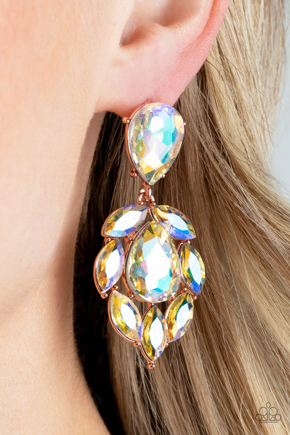 Paparazzi Galactic Go-Getter - Copper Post Earring