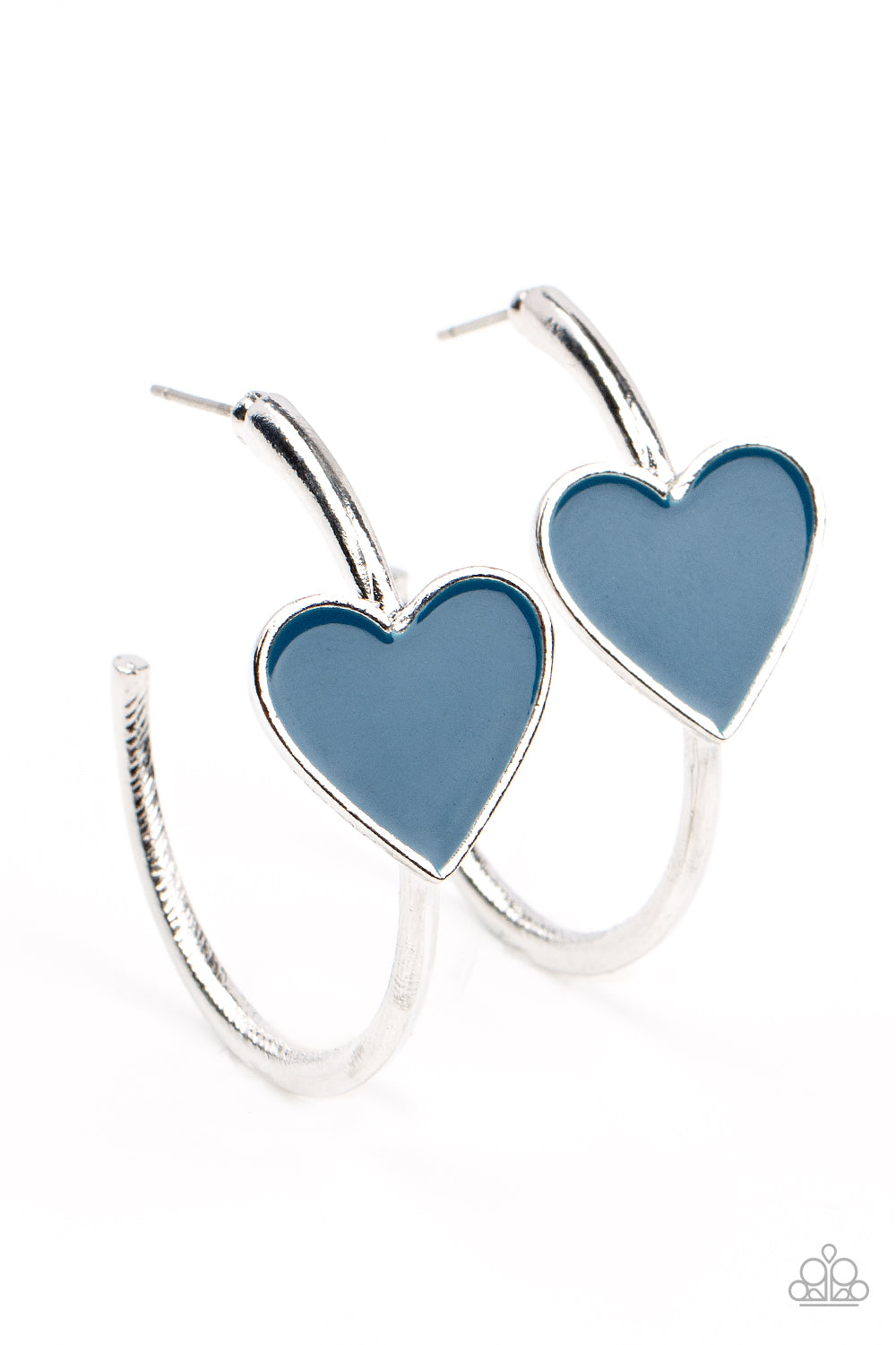 Paparazzi Accessories  Kiss Up - Blue Hoop Earring