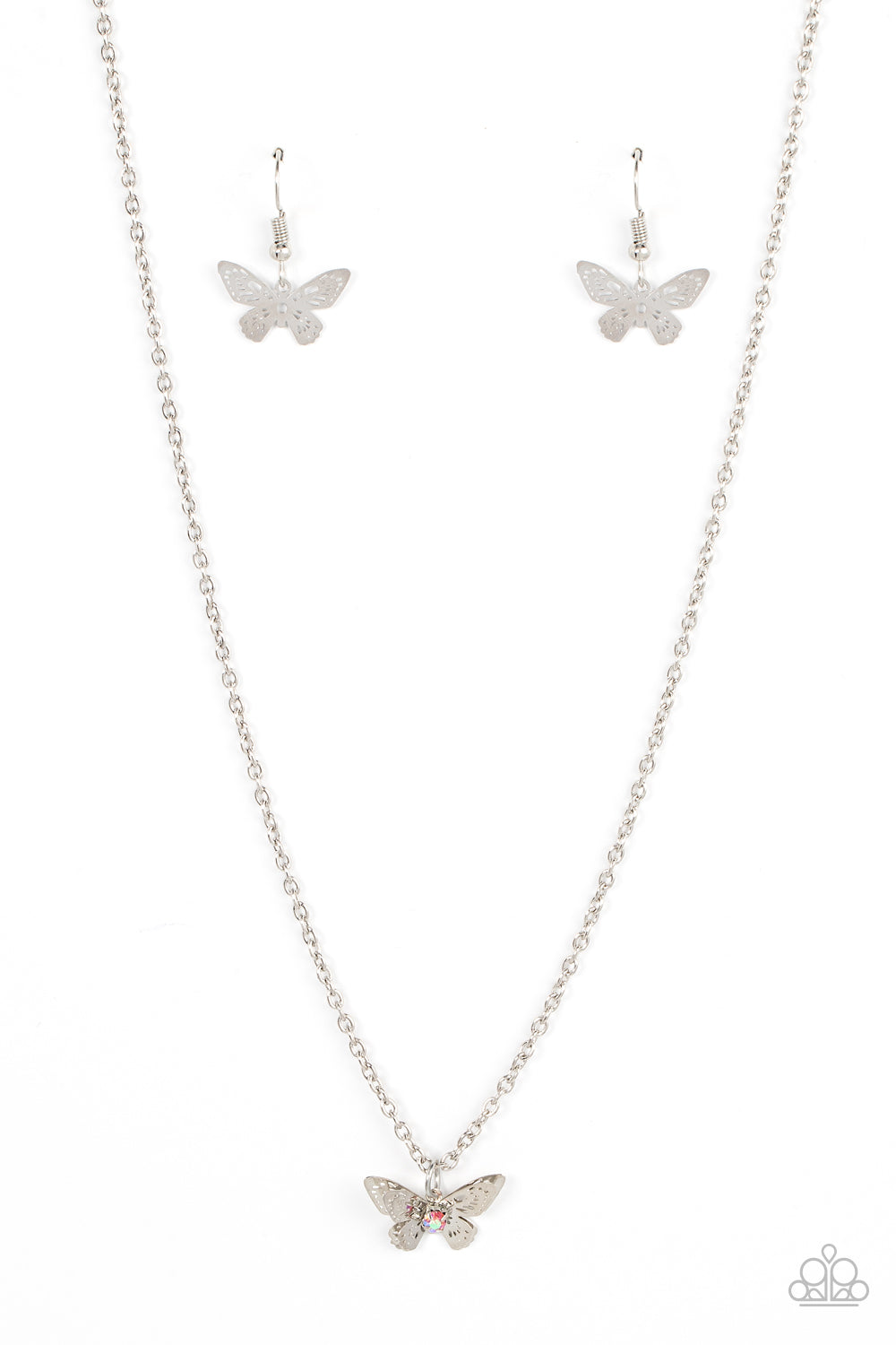 Paparazzi Accessoriees Flutter Love - Pink Dainty Necklace