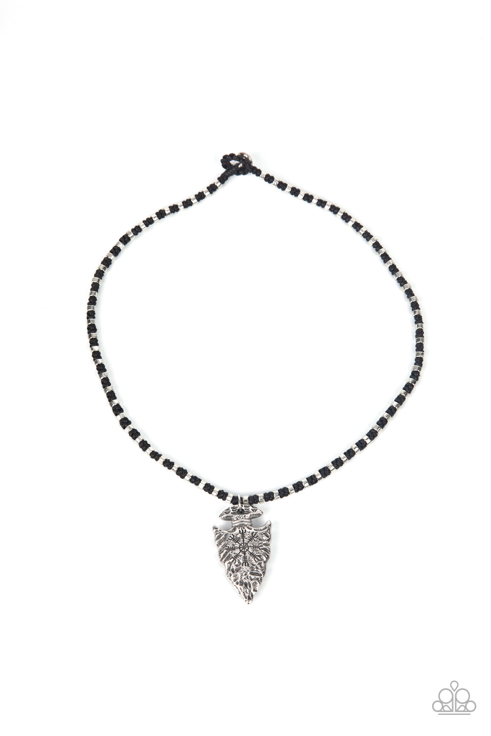 Paparazzi Get Your ARROWHEAD in the Game - Black Urban-Ttibal Necklace