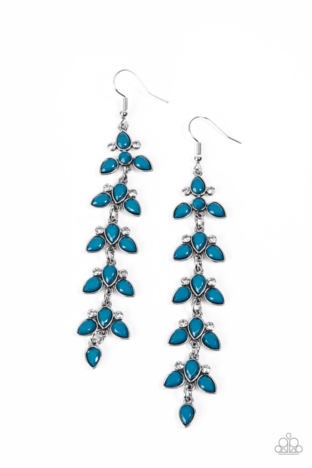 Paparazzi Fanciful Foliage - Blue Fishhook Earring