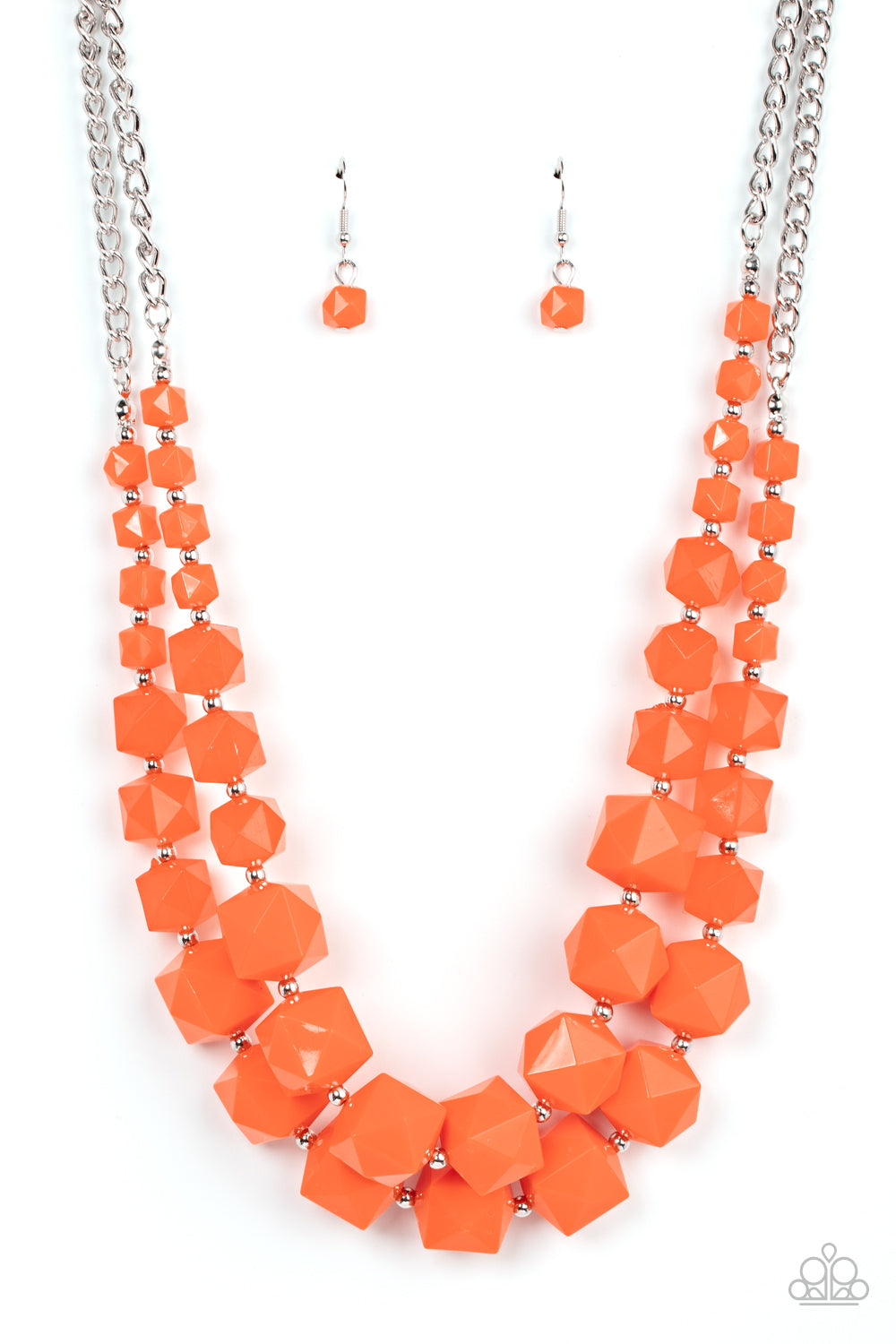 Paparazzi Summer Excursion - Orange Beaded Necklace(Matching Bracelet Available)