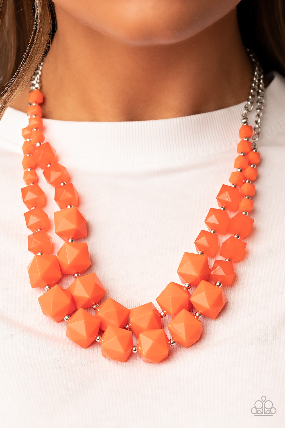 Paparazzi Summer Excursion - Orange Beaded Necklace(Matching Bracelet Available)