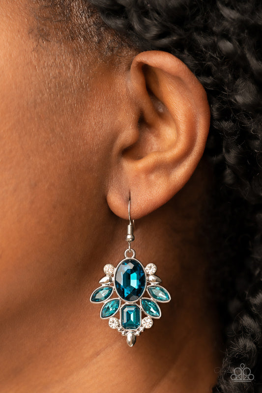 Paparazzi Accessories Glitzy Go-Getter - Blue Fishhook Earring