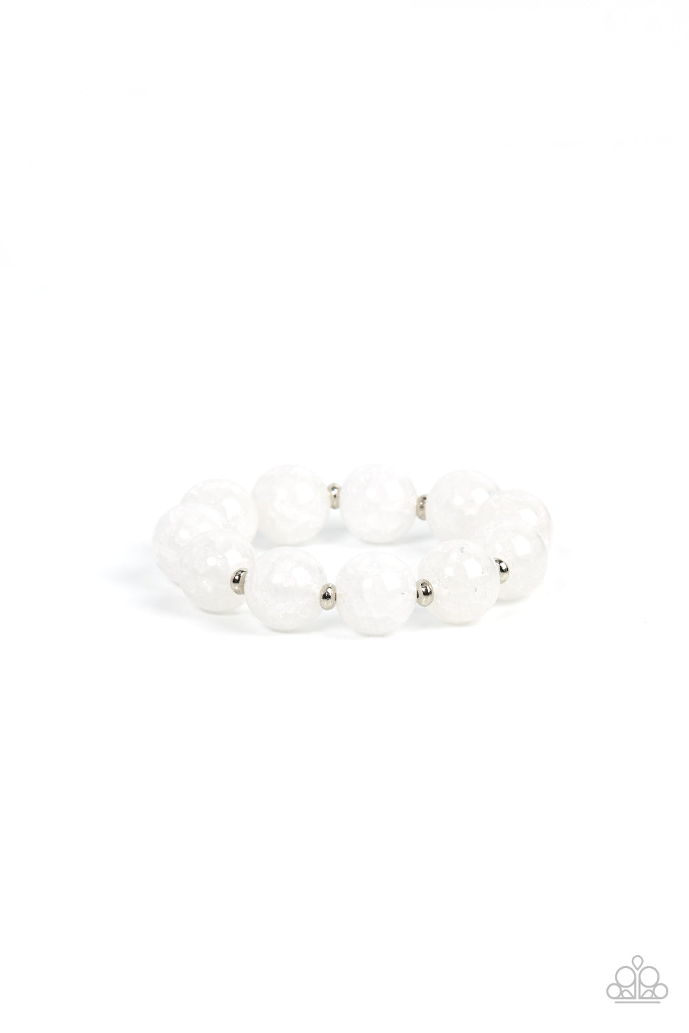 Paparazzi Accessories Arctic Affluence - White Stretchy Band-Bracelet