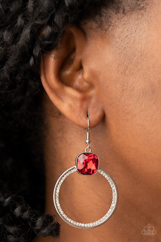 Paparazzi Accessories Cheers to Happily Ever After - Red Fishhook Earring