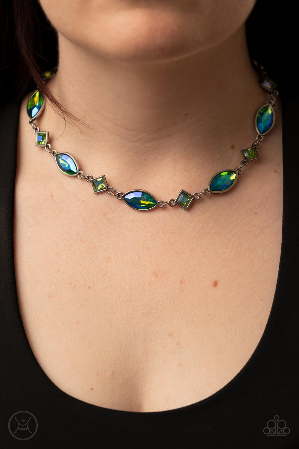 Paparazzi Prismatic Reinforcements - Green Necklace