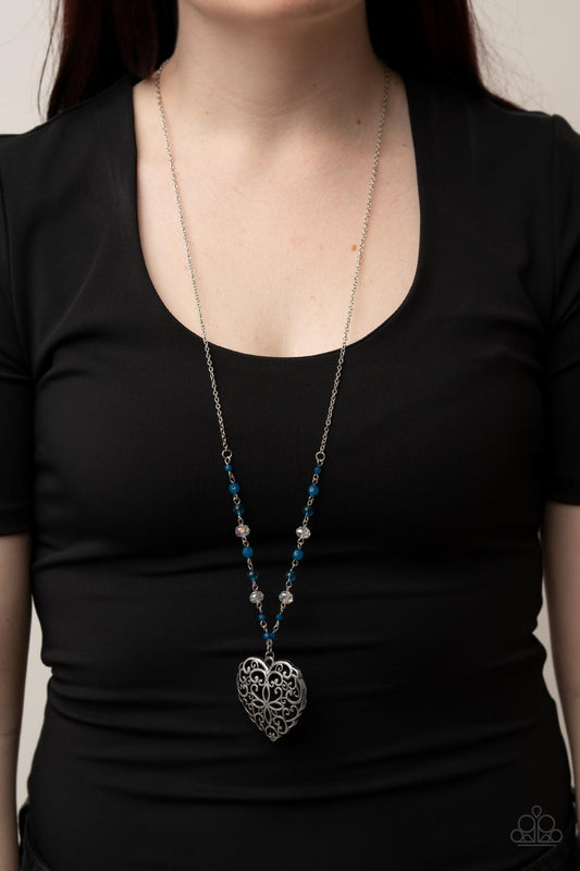 Paparazzi Accessories Doting Devotion - Blue Necklace