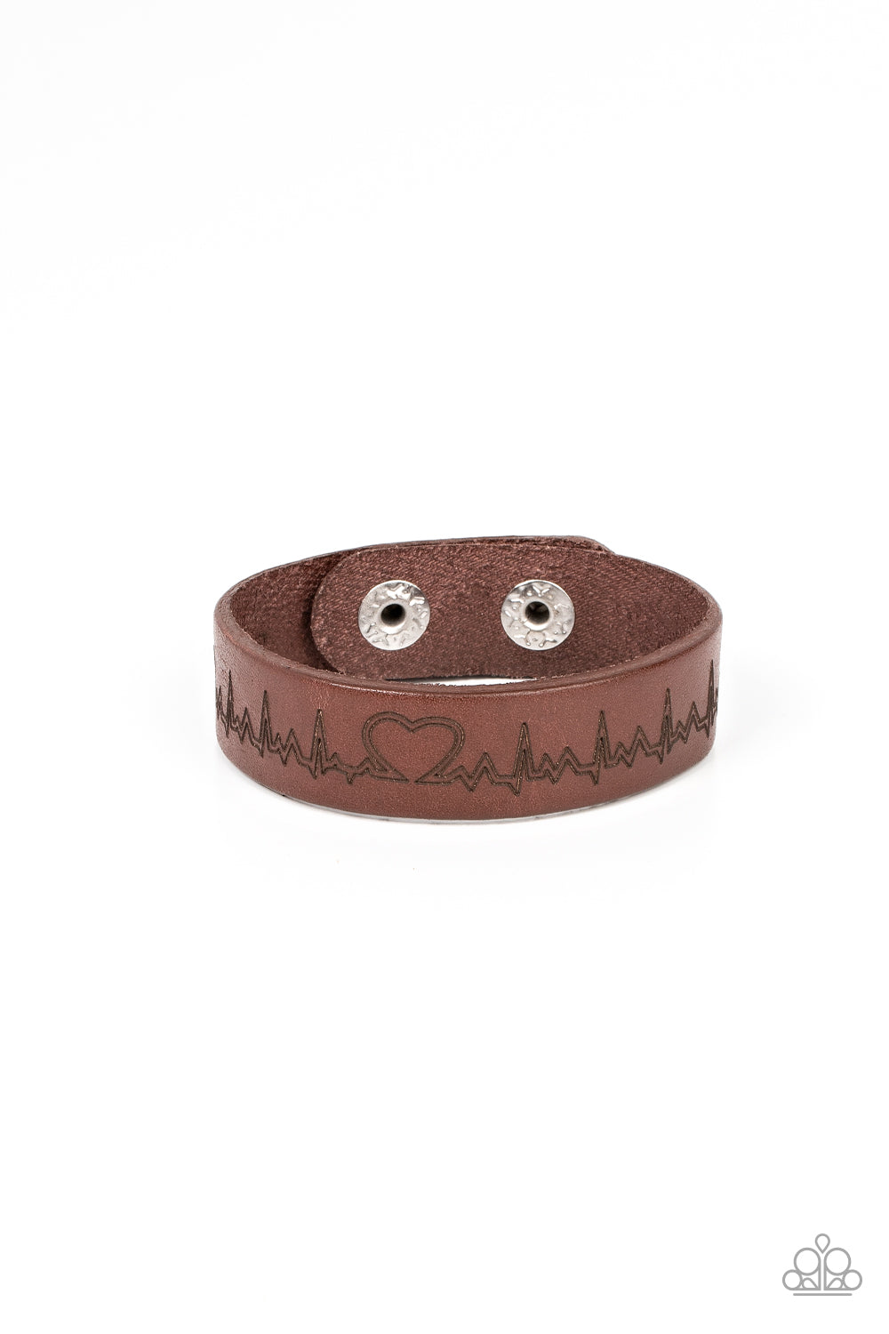 Paparazzi Haute Heartbeat - Brown Leather Band