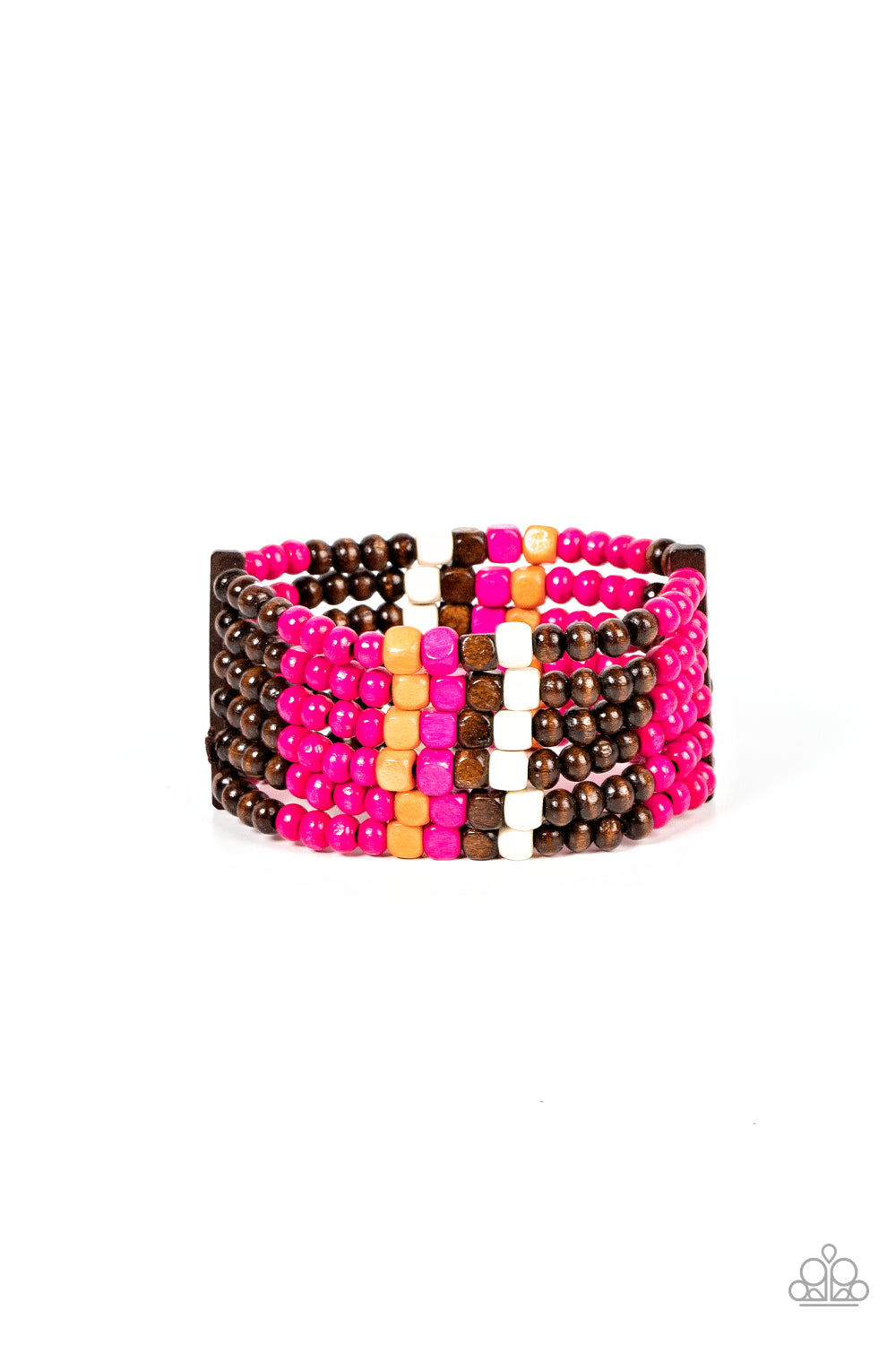 Paparazzi Acceessories Dive into Maldives - Pink Wooden Bracelets