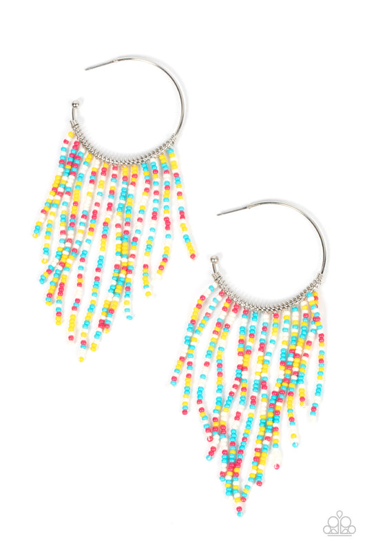 Paparazzi Saguaro Breeze - Multi Hoop Sedbead Earrings