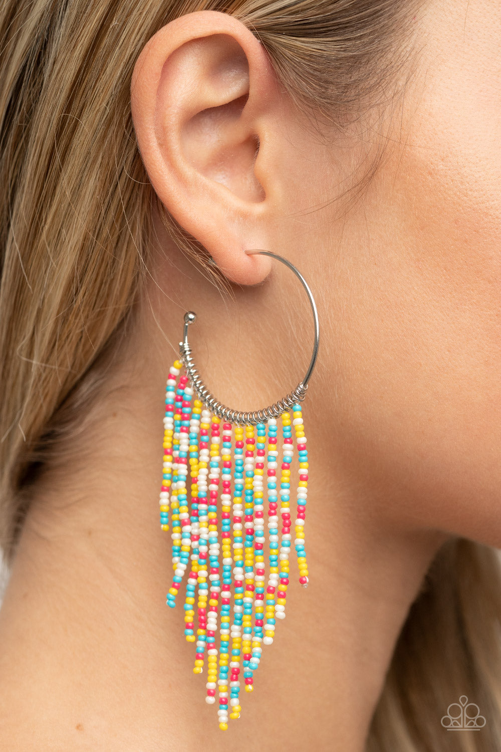 Paparazzi Saguaro Breeze - Multi Hoop Sedbead Earrings