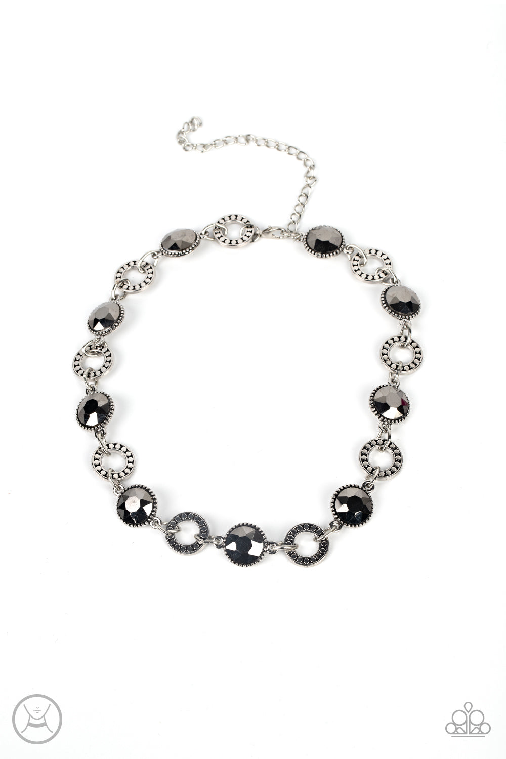 Paparazzi Rhinestone Rollout - Silver Dainty Choker