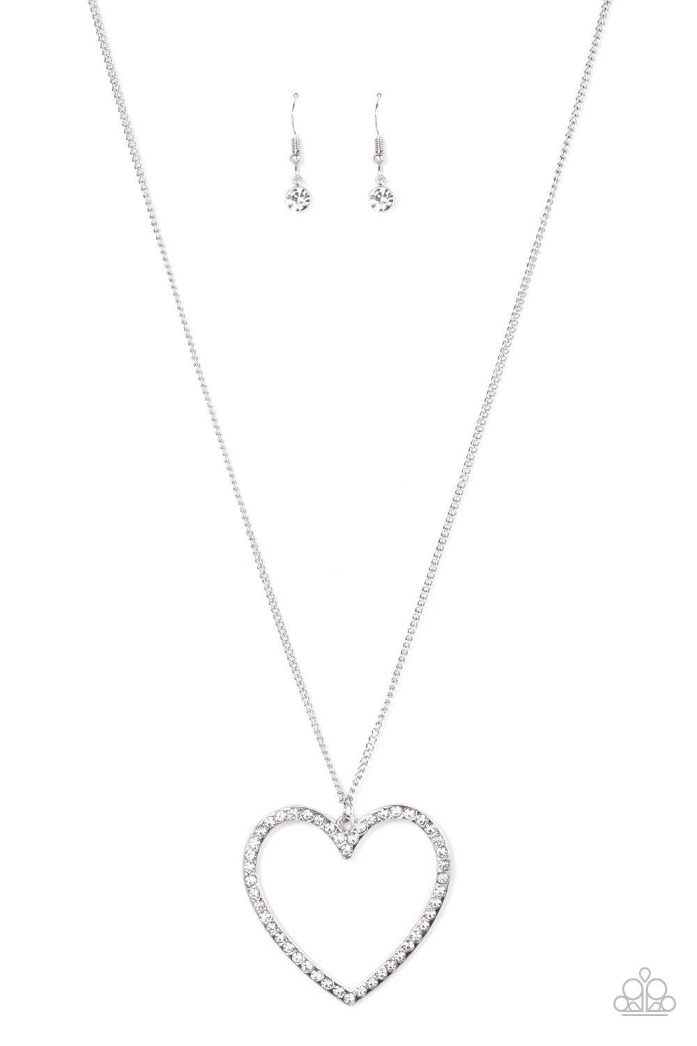 Paparzzi Accessorries Va-Va-VALENTINE - White Heart Necklace