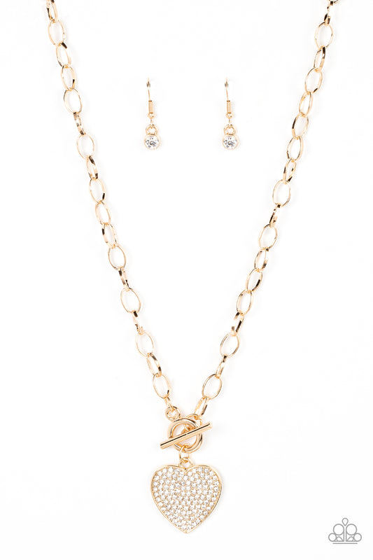 Paparazzi If You LUST - Gold Short Necklace