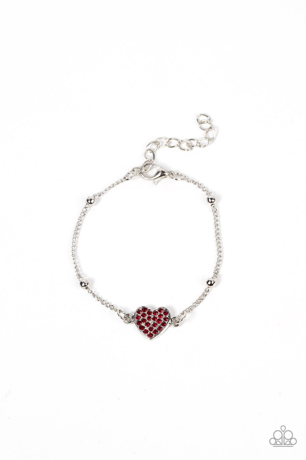 Paparazzi Heartachingly Adorable - Red Heart Charm Bracelet