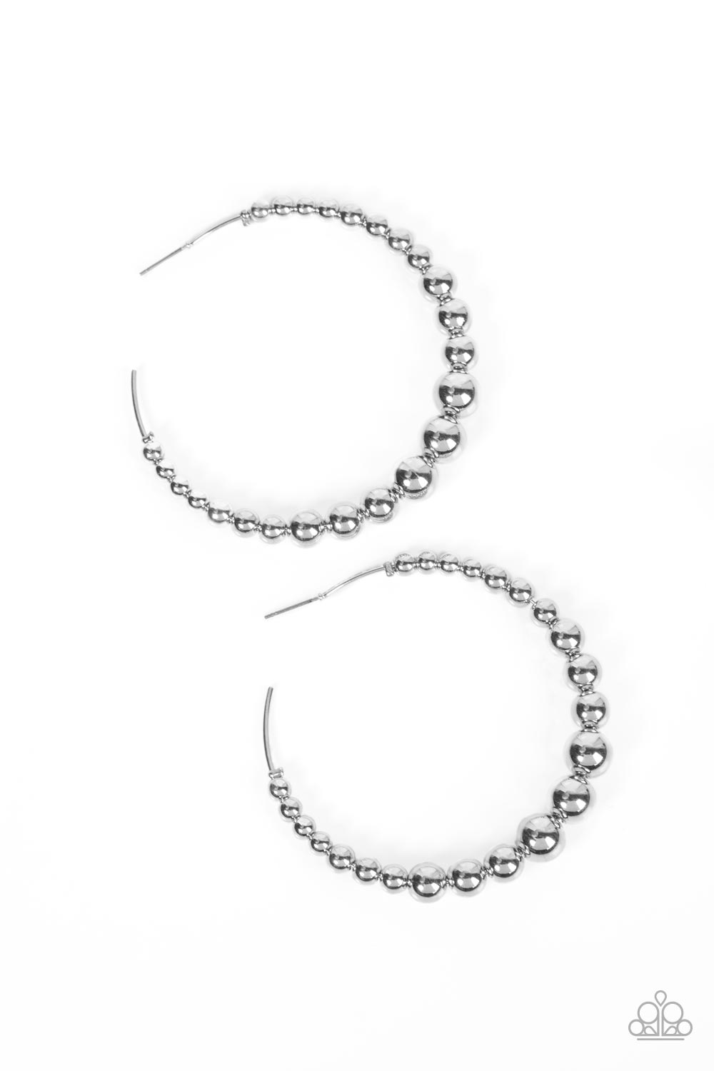 Paparazzi Show Off Your Curves - Silver Hoop Earring