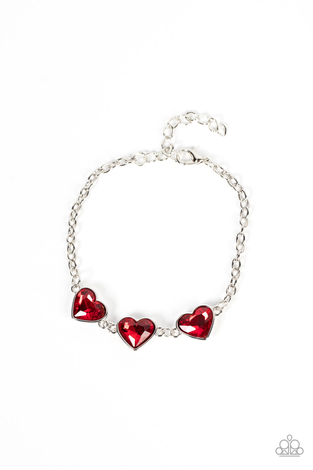 Paparazzi Little Heartbreaker - Red Heart-Shaped Bracelet