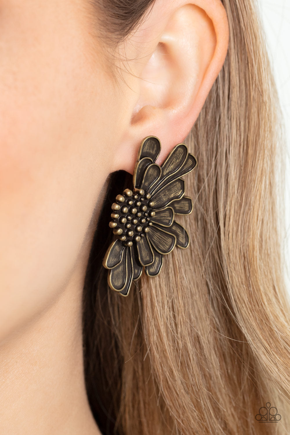 Paparazzi Farmstead Meadow - Brass Post Earring