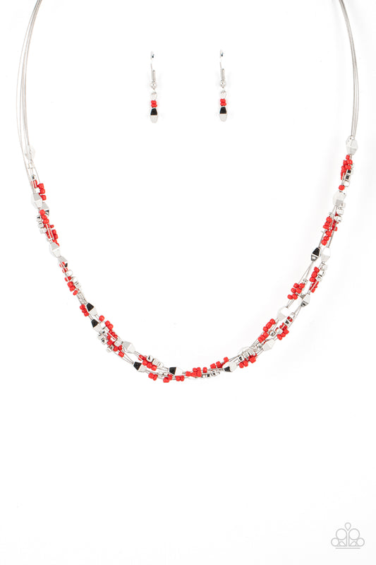 Paparazzi Explore Every Angle - Red Necklace