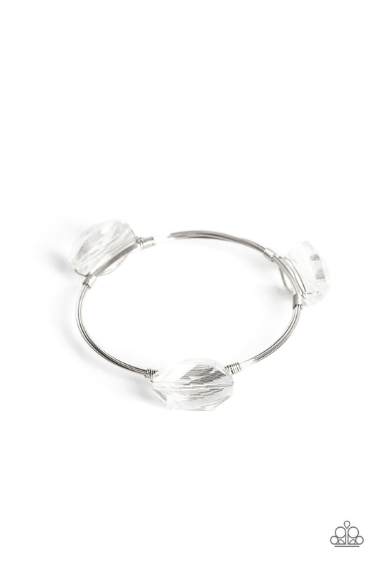 PaparazzicGalactic Getaway - White Bangle