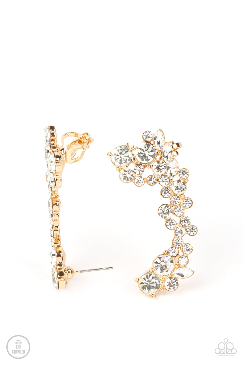 Paparazzi Accessories Astronomical Allure - Gold Crawler Earring