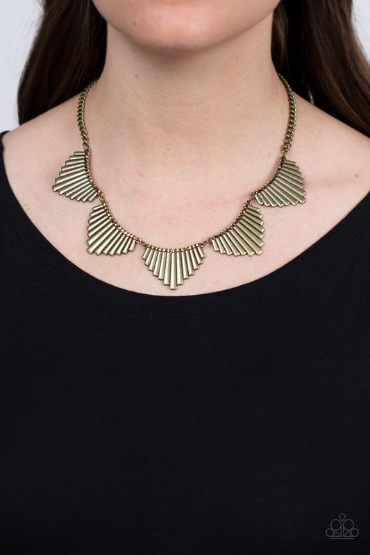 Paparazzi MANE Street - Brass Necklace